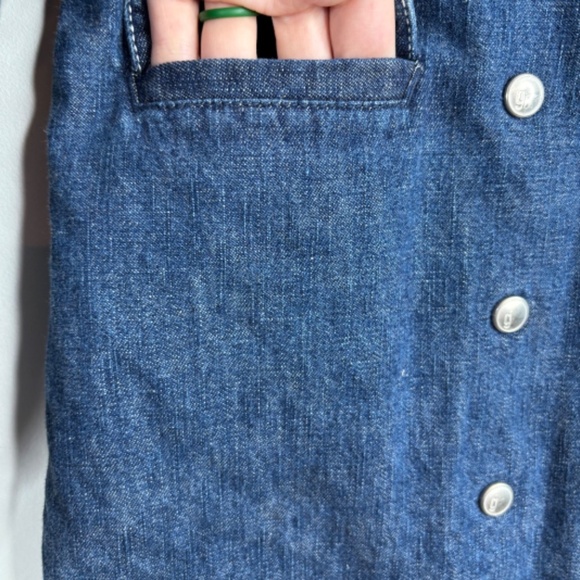 Vintage Gymboree Denim Pea Coat Bon Voyage Paris Kitty Preppy Twee Church School - Picture 3 of 10